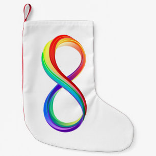 Layered Rainbow Infinity Symbol Small Christmas Stocking