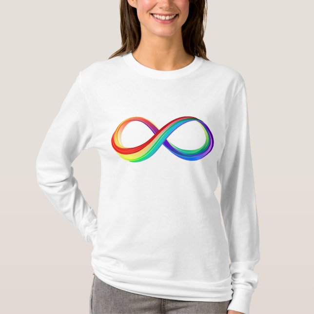 Layered Rainbow Infinity Symbol T-Shirt (Front)