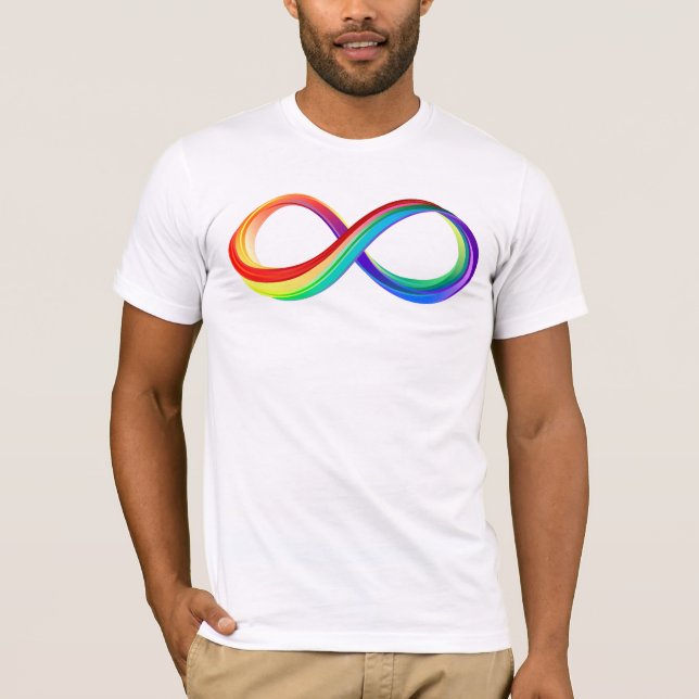 Layered Rainbow Infinity Symbol T-Shirt (Front)