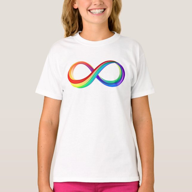 Layered Rainbow Infinity Symbol T-Shirt (Front)