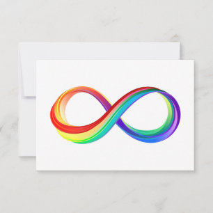 Layered Rainbow Infinity Symbol Thank You Card
