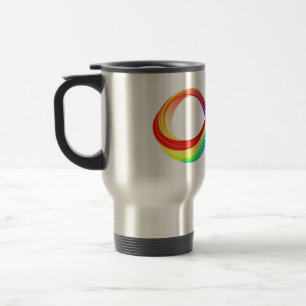 Layered Rainbow Infinity Symbol Travel Mug