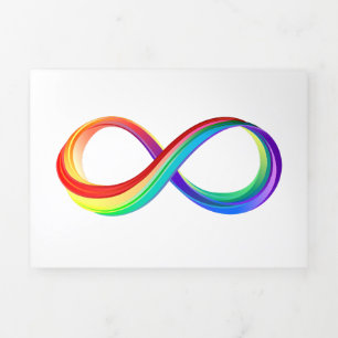 Layered Rainbow Infinity Symbol Tri-Fold Card
