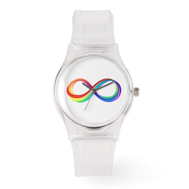 Layered Rainbow Infinity Symbol Watch (Front)