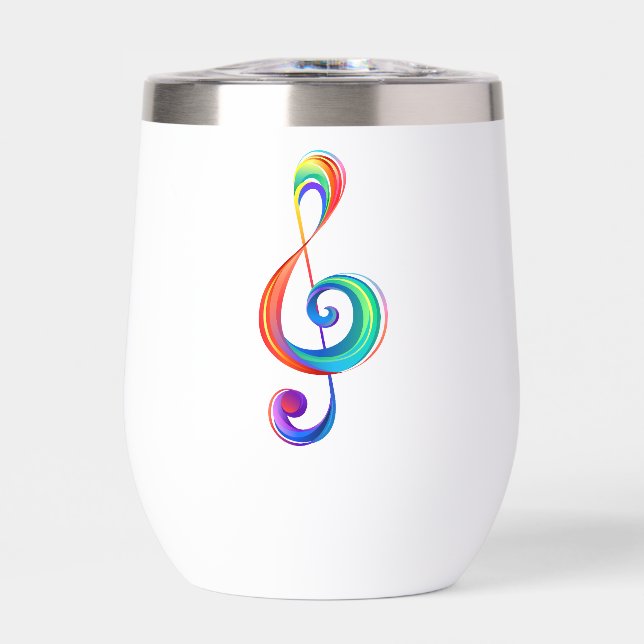 Layered rainbow treble clef (Front)