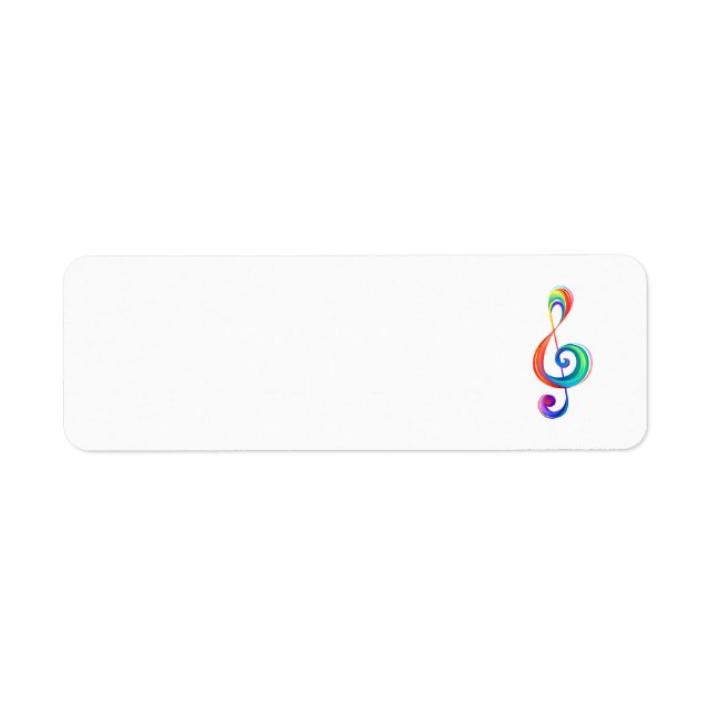 Layered rainbow treble clef (Front)