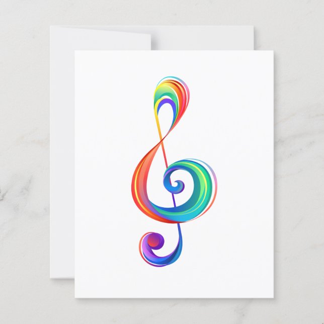 Layered rainbow treble clef (Front)
