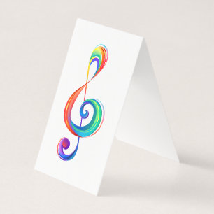Layered rainbow treble clef