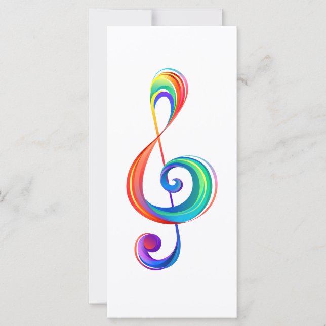 Layered rainbow treble clef (Front)