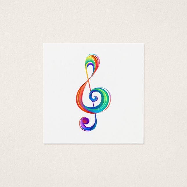 Layered rainbow treble clef (Front)