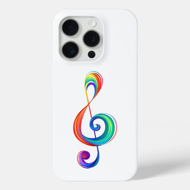 Layered rainbow treble clef Case-Mate iPhone case (Back)