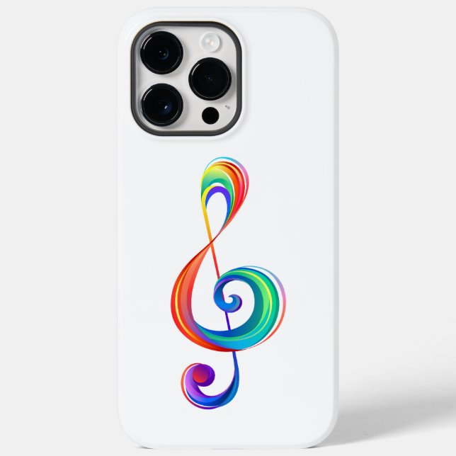 Layered rainbow treble clef Case-Mate iPhone case (Back)