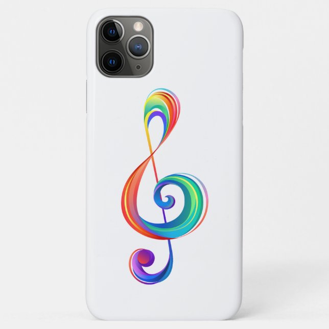 Layered rainbow treble clef Case-Mate iPhone case (Back)