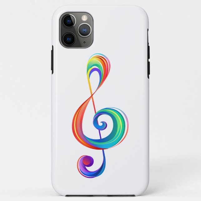 Layered rainbow treble clef Case-Mate iPhone case (Back)