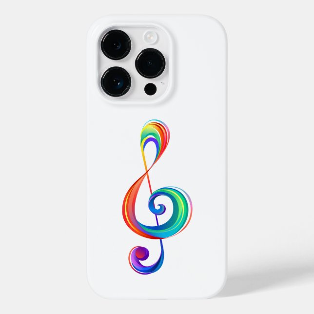 Layered rainbow treble clef Case-Mate iPhone case (Back)