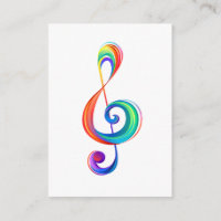 Layered rainbow treble clef