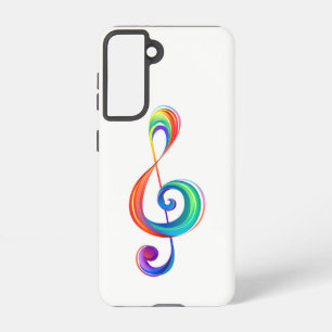 Layered rainbow treble clef samsung galaxy case