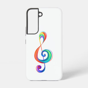 Layered rainbow treble clef samsung galaxy case