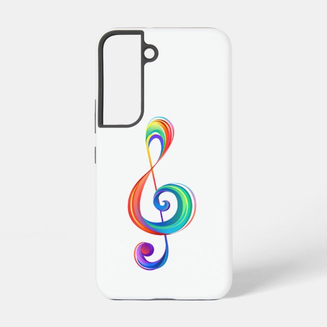 Layered rainbow treble clef samsung galaxy s22 case (Back)