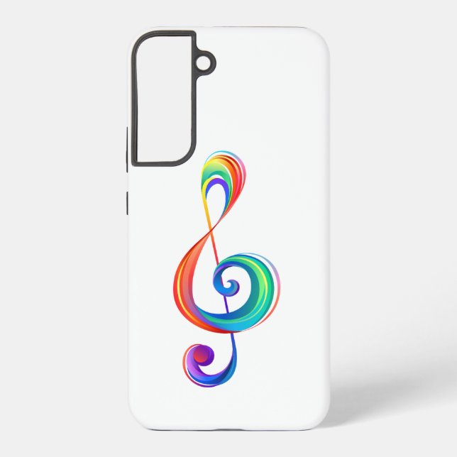 Layered rainbow treble clef samsung galaxy s22+ case (Back)