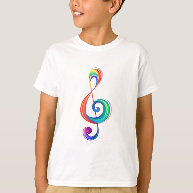 Layered rainbow treble clef T-Shirt (Front)