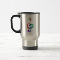 Layered rainbow treble clef
