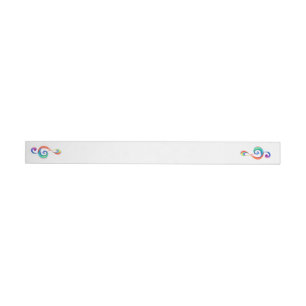 Layered rainbow treble clef wrap around label