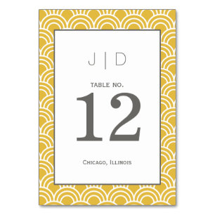 Layered Scallops Table Number