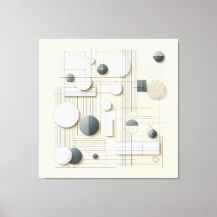 Layered Soft Geometry Canvas Print