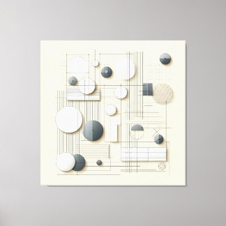 Layered Soft Geometry Canvas Print