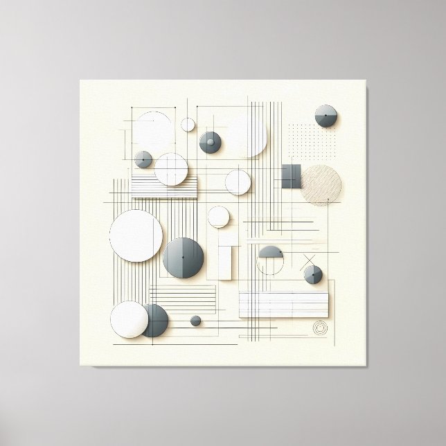 Layered Soft Geometry Canvas Print (Front)