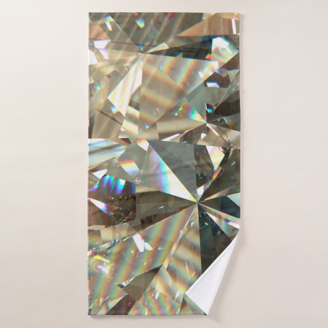 Layered texture triangular diamond or crystal shap bath towel (Bath Towel)