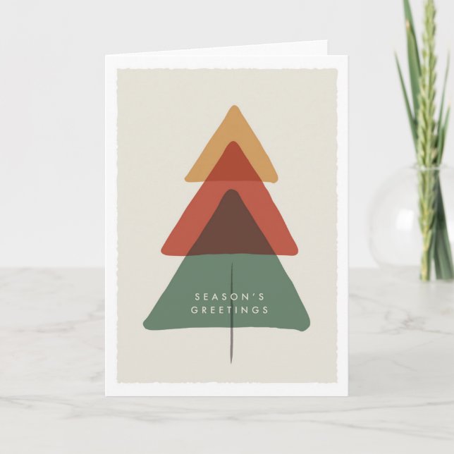 Layered Tree - Season's Greetings Holiday Card (Front)