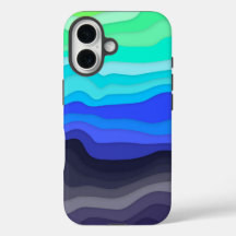 Layered Waves iPhone Case | Dark Galaxy