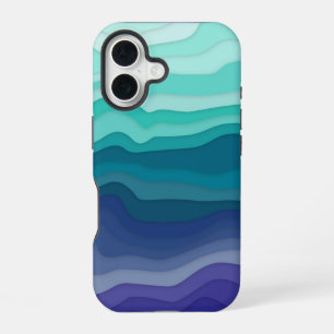 Layered Waves iPhone Case Ocean Breeze