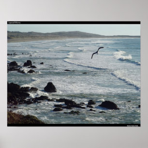 Layered Waves Poster