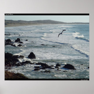 Layered Waves Poster