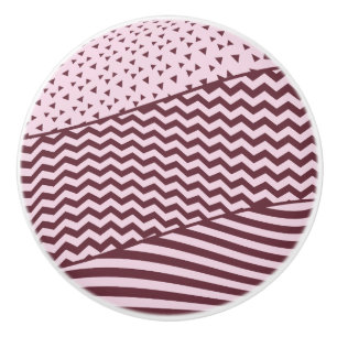 Layers - Dark Red and Pale Pink - Drawer Knob