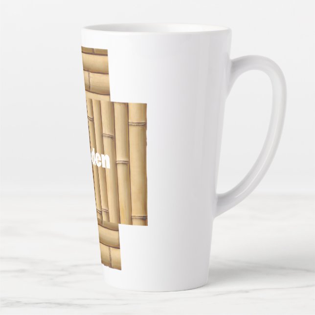 Layers of Bamboo Rhythm in Bamboo Natural Repetiti Latte Mug (Right)