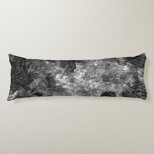  Layers of Crystals Grey  Body Cushion (Front)