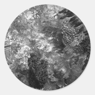 Layers of Crystals Grey  Classic Round Sticker