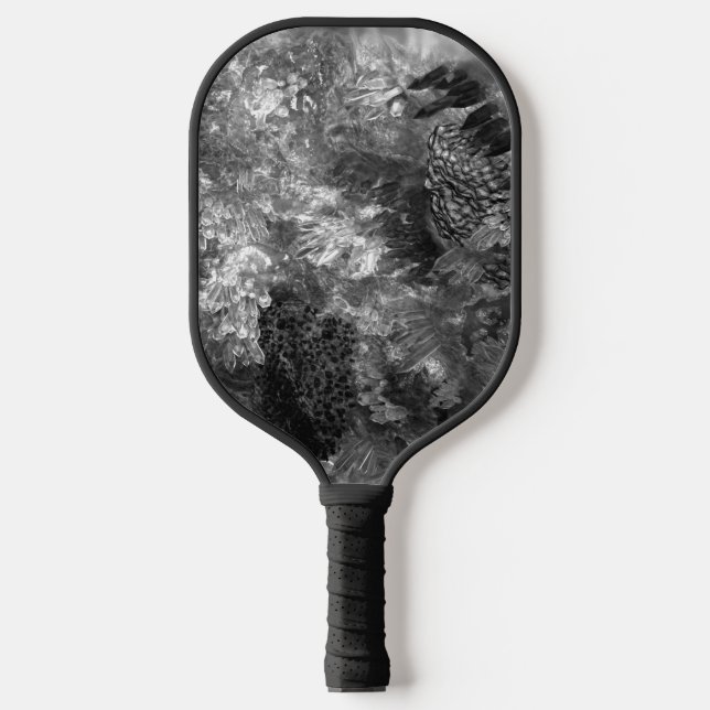  Layers of Crystals Grey  Pickleball Paddle (Front)