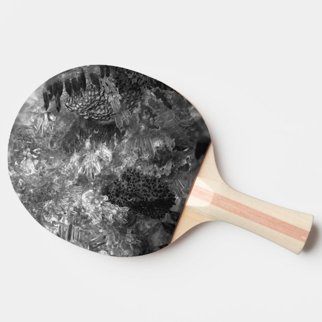  Layers of Crystals Grey  Ping Pong Paddle (Side)
