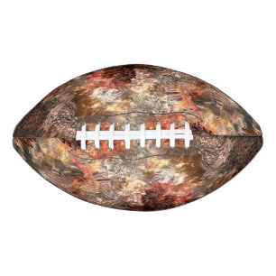 Layers of Crystals with Rustic Tint American Football