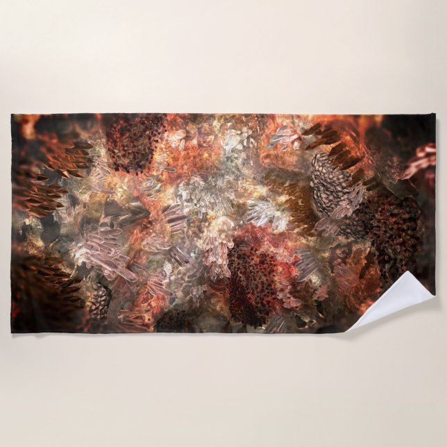  Layers of Crystals with Rustic Tint   Beach Towel (Front)
