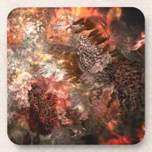  Layers of Crystals with Rustic Tint   Coaster
