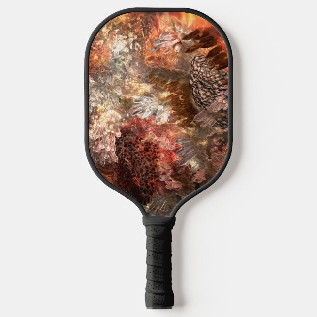  Layers of Crystals with Rustic Tint   Pickleball Paddle (Front)