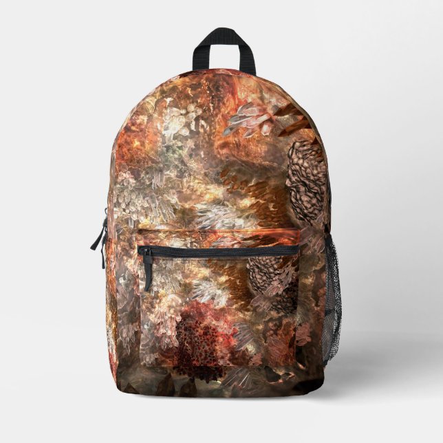  Layers of Crystals with Rustic Tint   Printed Backpack (Front)