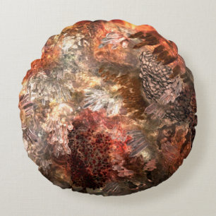  Layers of Crystals with Rustic Tint   Round Cushion