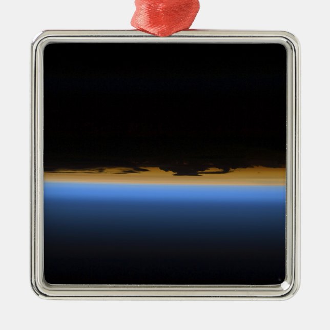 Layers of Earth's atmosphere Metal Tree Decoration (Front)